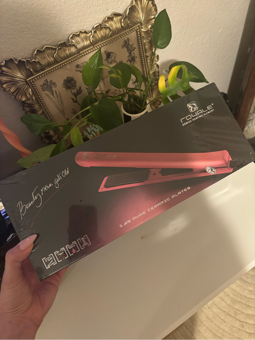 Pink Ceramic Hair Straightener - 1.25" Plates
